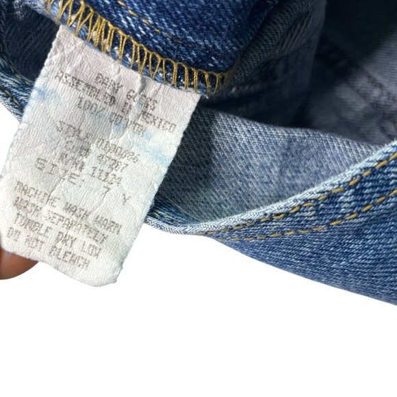 Vintage Guess Baby 100% Cotton Denim Shortalls Overalls Kids Size 7Y - Picture 7 of 10